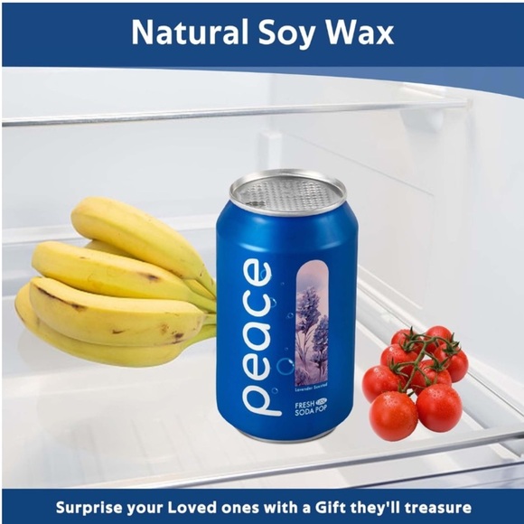 Soda Can Blue Candle 11 oz Natural Soy Wax, Scented Candle Unique Gifts for Home - Picture 7 of 10